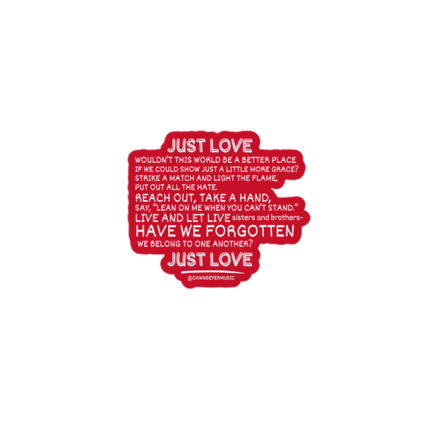 JUST LOVE Bubble-free stickers - Image 2
