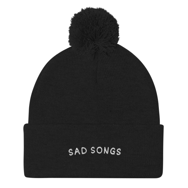 SAD SONGS football season Pom-Pom Beanie - Image 2