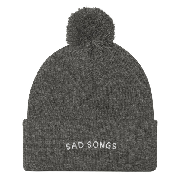 SAD SONGS football season Pom-Pom Beanie - Image 5