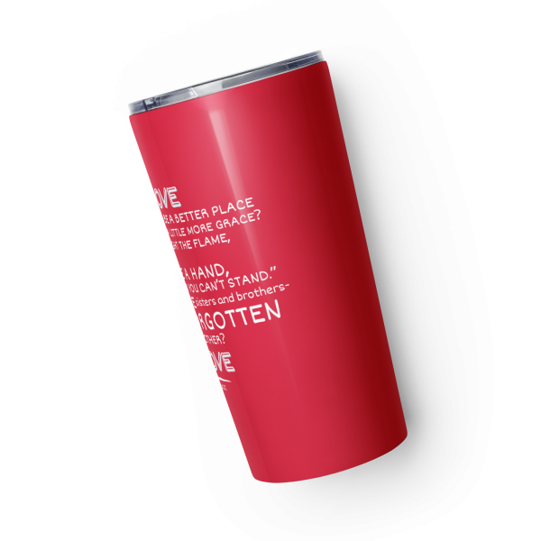 MUSIC WITH A MESSAGE - JUST LOVE Tapered stainless steel tumbler - Image 3