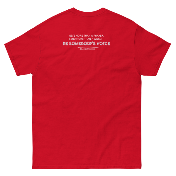 MUSIC WITH MESSAGE- Be Somebody's Voice Unisex classic tee - Image 3
