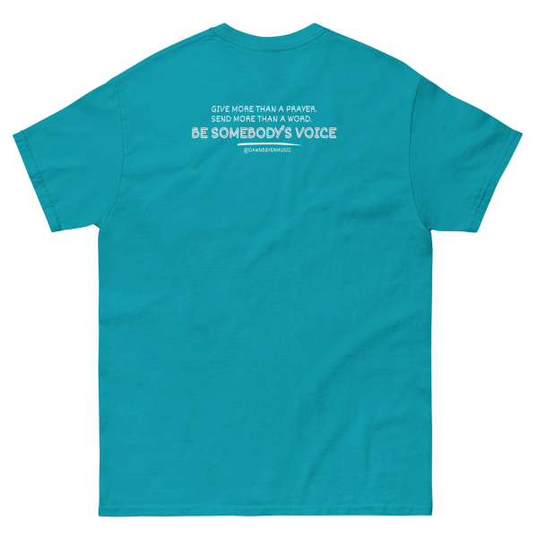 MUSIC WITH MESSAGE- Be Somebody's Voice Unisex classic tee - Image 12