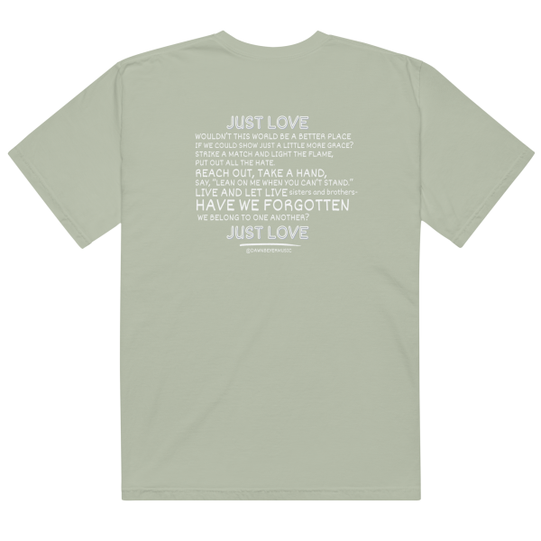 MUSIC WITH MESSAGE - JUST LOVE Unisex garment-dyed heavyweight t-shirt - Image 26
