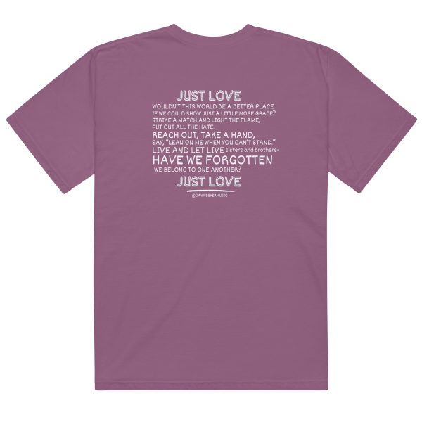 MUSIC WITH MESSAGE - JUST LOVE Unisex garment-dyed heavyweight t-shirt - Image 11