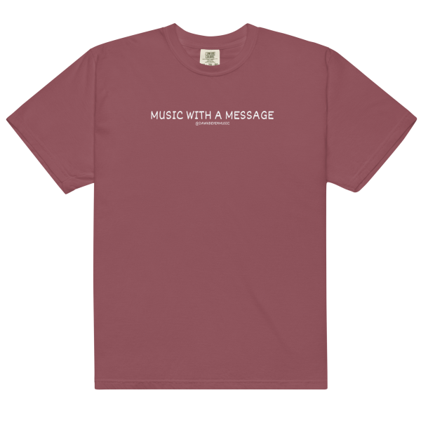 MUSIC WITH MESSAGE - JUST LOVE Unisex garment-dyed heavyweight t-shirt - Image 6