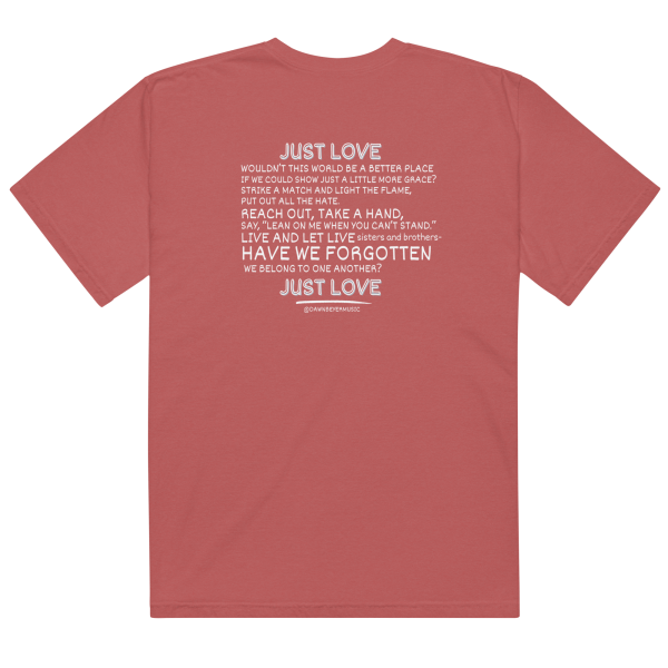 MUSIC WITH MESSAGE - JUST LOVE Unisex garment-dyed heavyweight t-shirt - Image 13