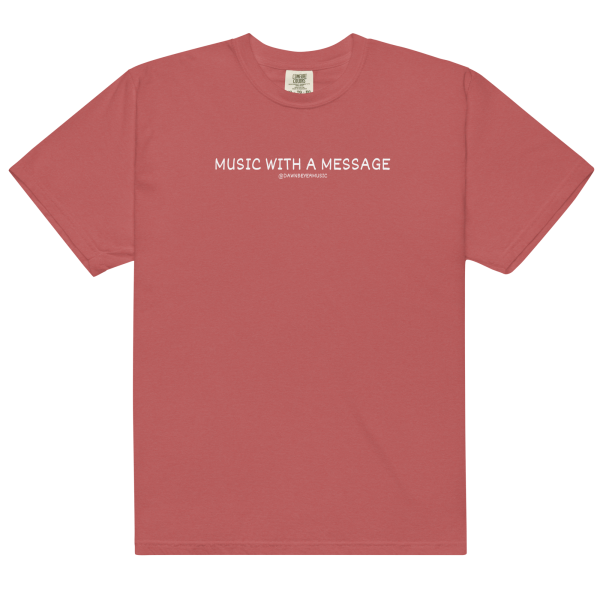 MUSIC WITH MESSAGE - JUST LOVE Unisex garment-dyed heavyweight t-shirt - Image 12