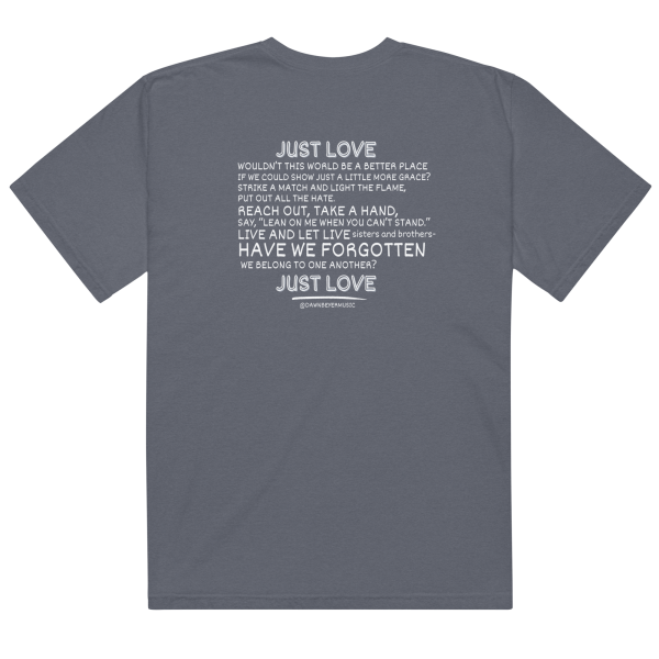 MUSIC WITH MESSAGE - JUST LOVE Unisex garment-dyed heavyweight t-shirt - Image 9
