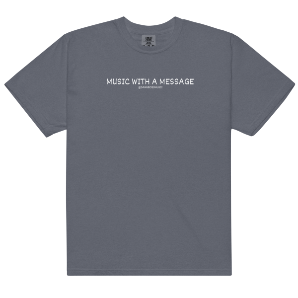 MUSIC WITH MESSAGE - JUST LOVE Unisex garment-dyed heavyweight t-shirt - Image 8