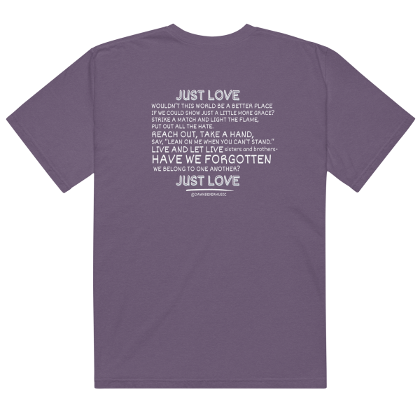 MUSIC WITH MESSAGE - JUST LOVE Unisex garment-dyed heavyweight t-shirt - Image 5