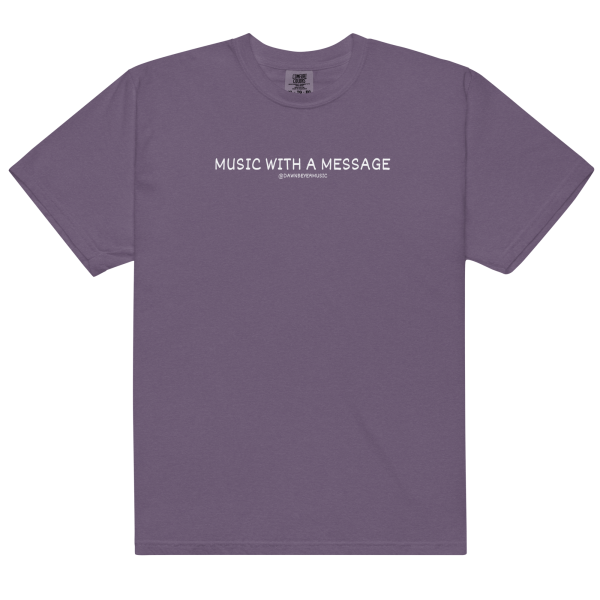 MUSIC WITH MESSAGE - JUST LOVE Unisex garment-dyed heavyweight t-shirt - Image 4