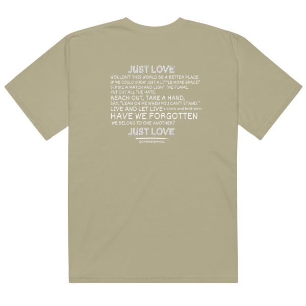 MUSIC WITH MESSAGE - JUST LOVE Unisex garment-dyed heavyweight t-shirt - Image 23