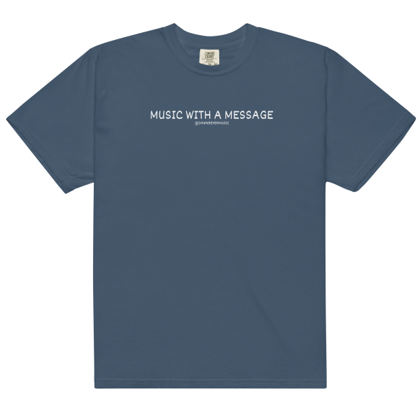MUSIC WITH MESSAGE - JUST LOVE Unisex garment-dyed heavyweight t-shirt - Image 2