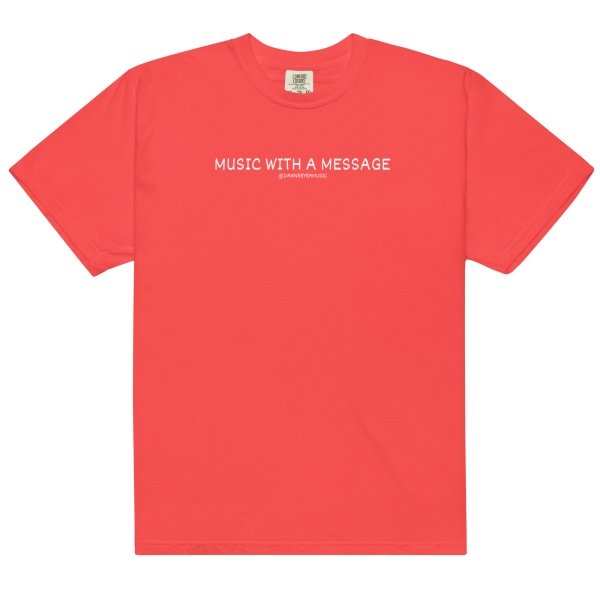 MUSIC WITH MESSAGE - JUST LOVE Unisex garment-dyed heavyweight t-shirt - Image 14