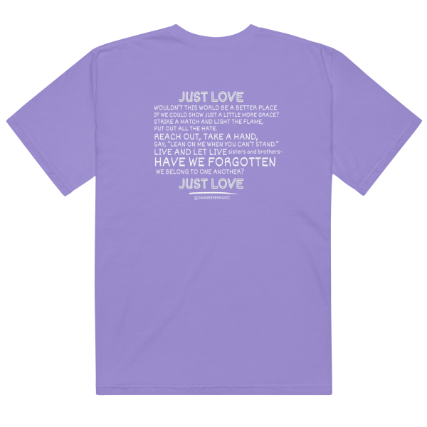 MUSIC WITH MESSAGE - JUST LOVE Unisex garment-dyed heavyweight t-shirt - Image 21
