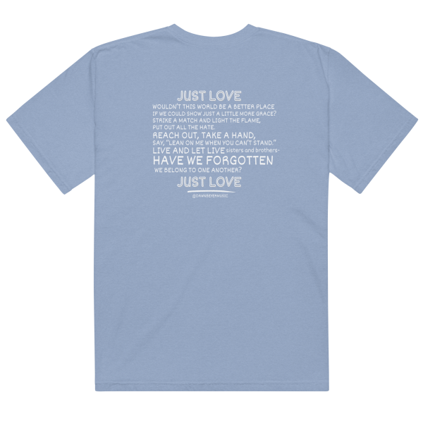 MUSIC WITH MESSAGE - JUST LOVE Unisex garment-dyed heavyweight t-shirt