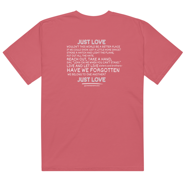 MUSIC WITH MESSAGE - JUST LOVE Unisex garment-dyed heavyweight t-shirt - Image 17
