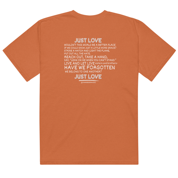 MUSIC WITH MESSAGE - JUST LOVE Unisex garment-dyed heavyweight t-shirt - Image 19