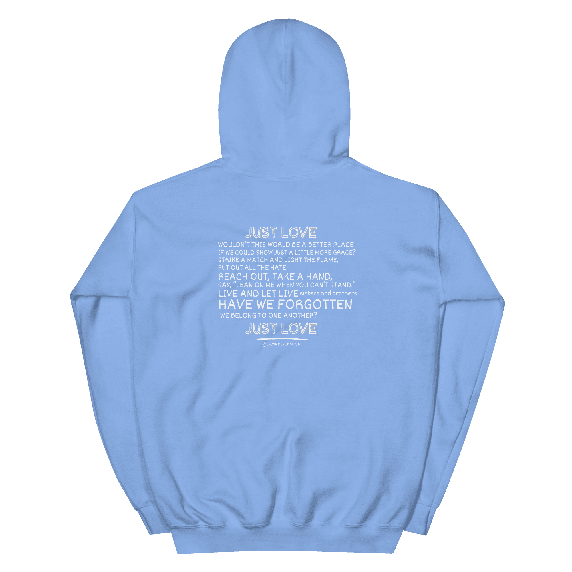 MUSIC WITH MESSAGE - JUST LOVE Unisex Hoodie - Image 22