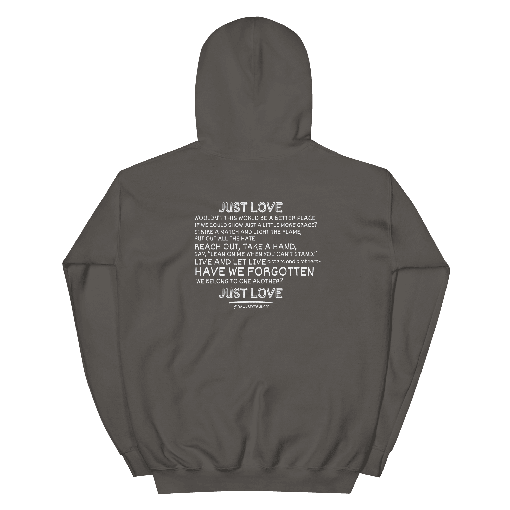 MUSIC WITH MESSAGE - JUST LOVE Unisex Hoodie - Image 15