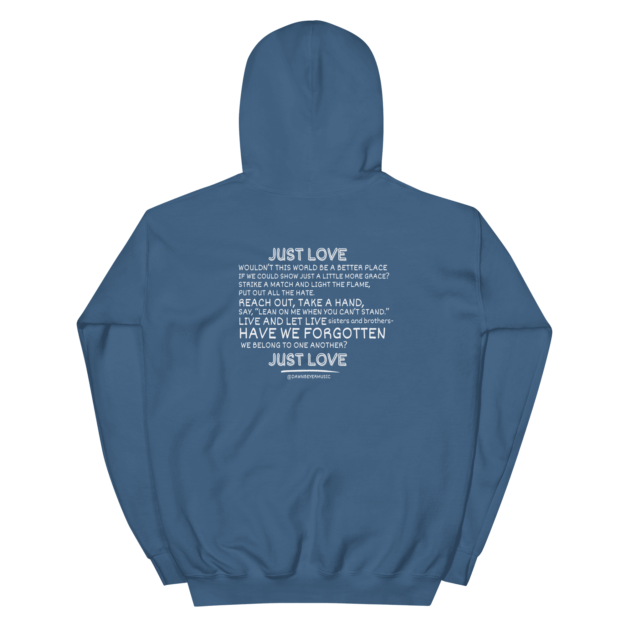 MUSIC WITH MESSAGE - JUST LOVE Unisex Hoodie - Image 17