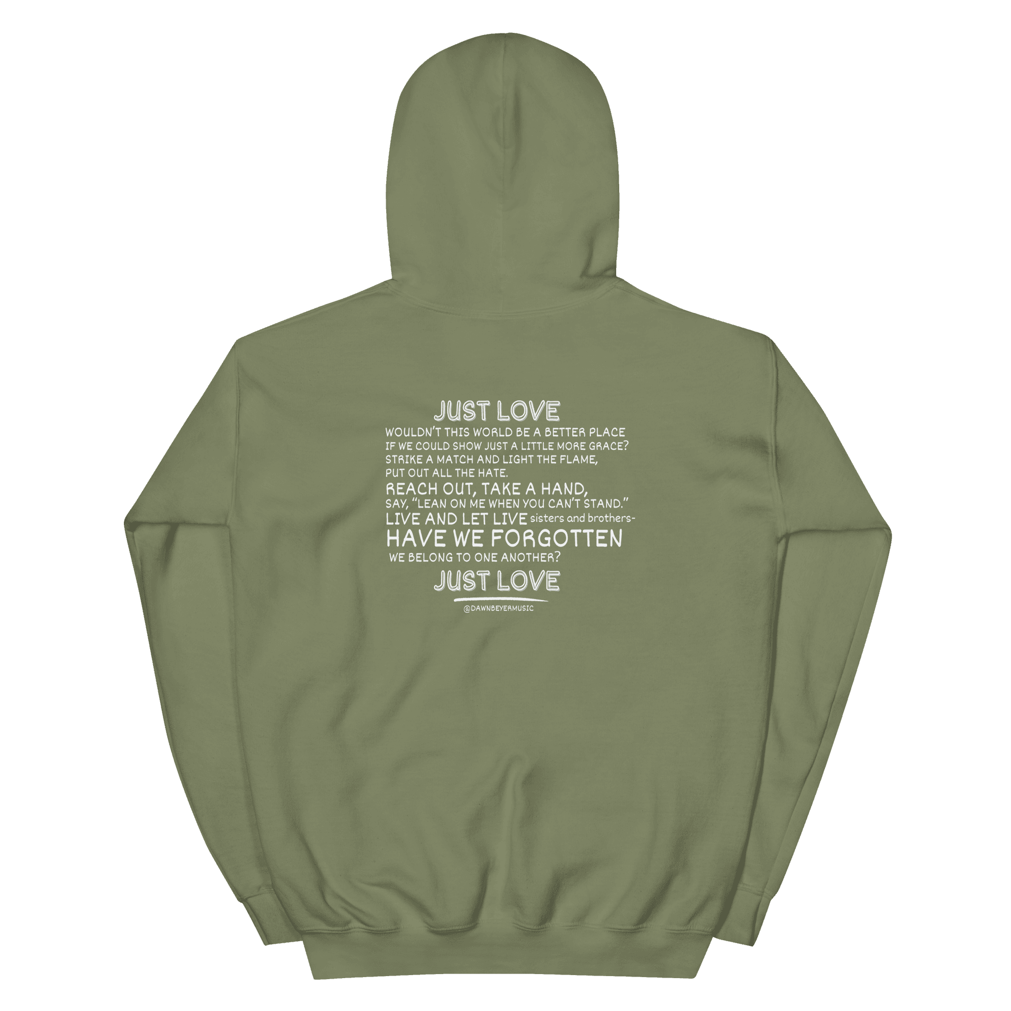 MUSIC WITH MESSAGE - JUST LOVE Unisex Hoodie - Image 20