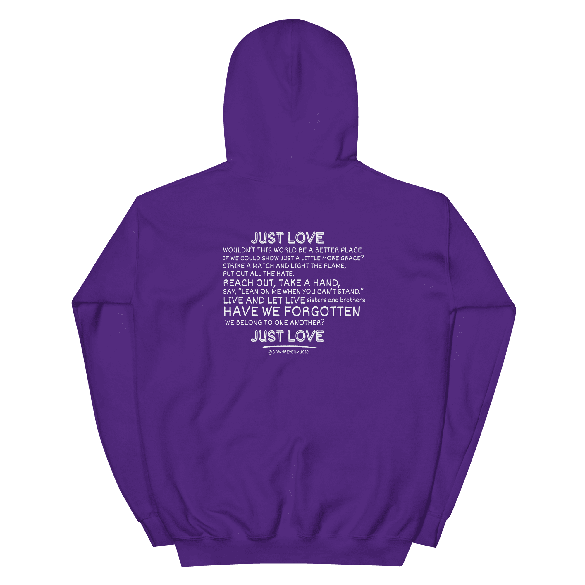 MUSIC WITH MESSAGE - JUST LOVE Unisex Hoodie - Image 9