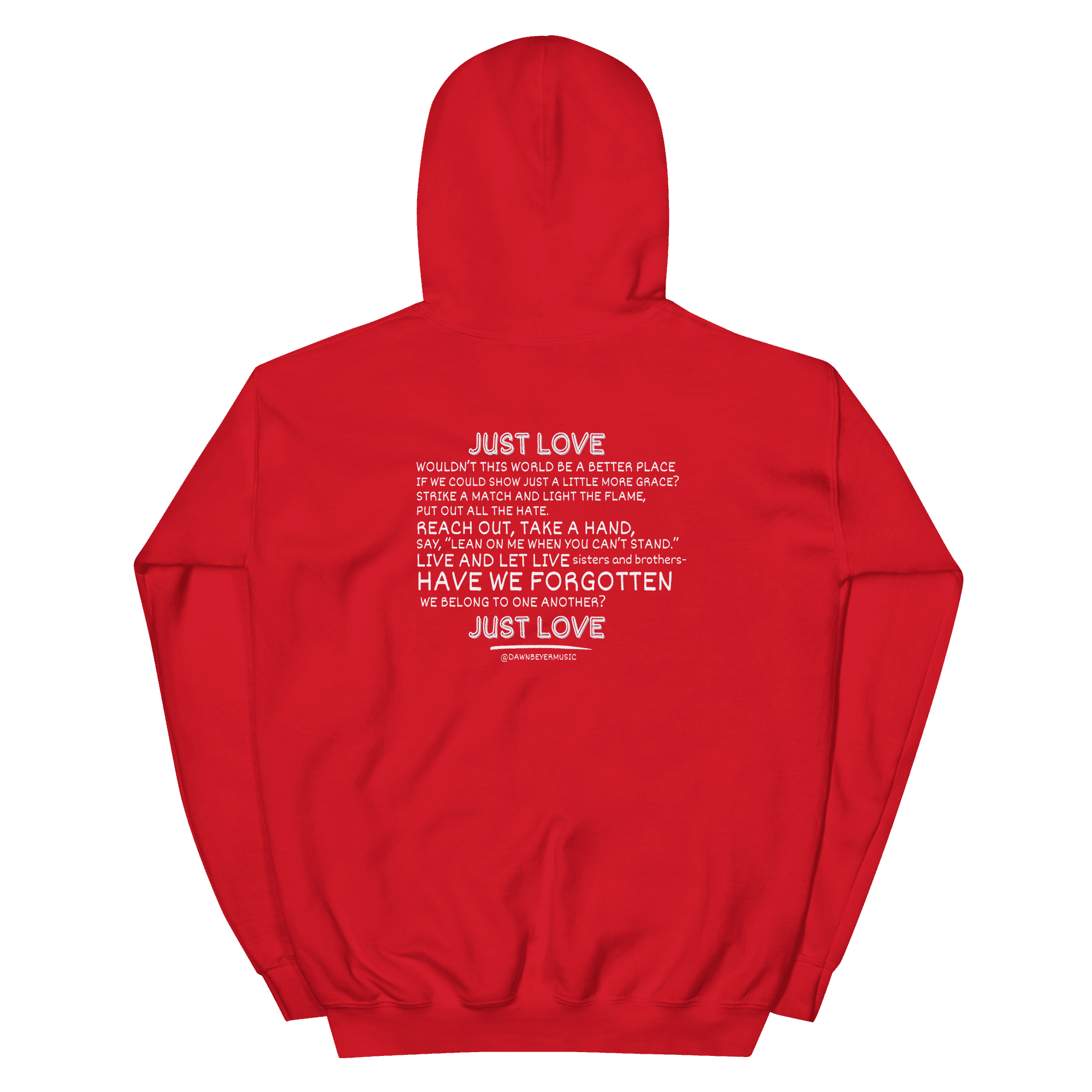 MUSIC WITH MESSAGE - JUST LOVE Unisex Hoodie - Image 11