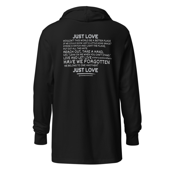 MUSIC WITH A MESSAGE - JUST LOVE Hooded long-sleeve tee - Image 7