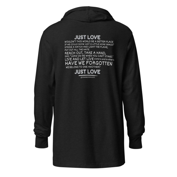 MUSIC WITH A MESSAGE - JUST LOVE Hooded long-sleeve tee - Image 3