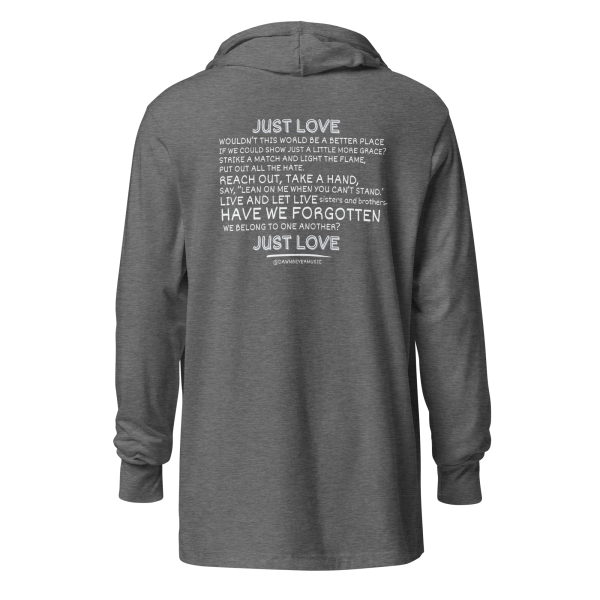 MUSIC WITH A MESSAGE - JUST LOVE Hooded long-sleeve tee
