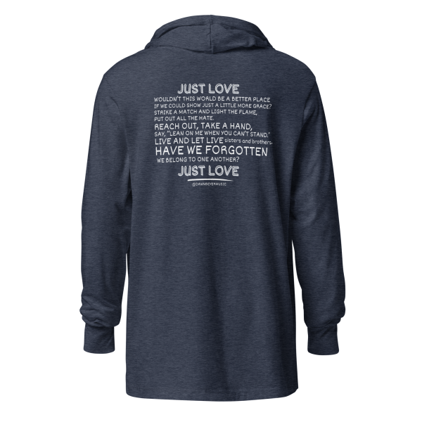 MUSIC WITH A MESSAGE - JUST LOVE Hooded long-sleeve tee - Image 11