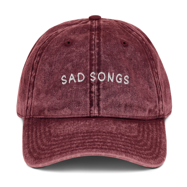 SAD SONGS Long Island girl Vintage Cotton Twill Cap - Image 9