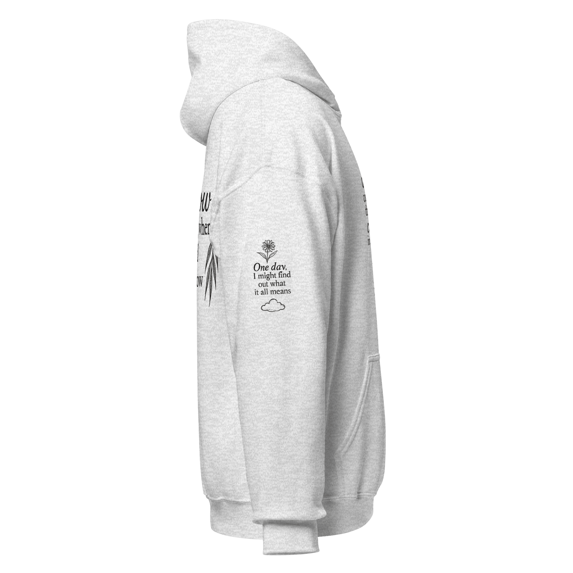 I'M A DAISY - FRONT, BACK, SLEEVES (BLACK FRIDAY) Unisex Hoodie - Image 11