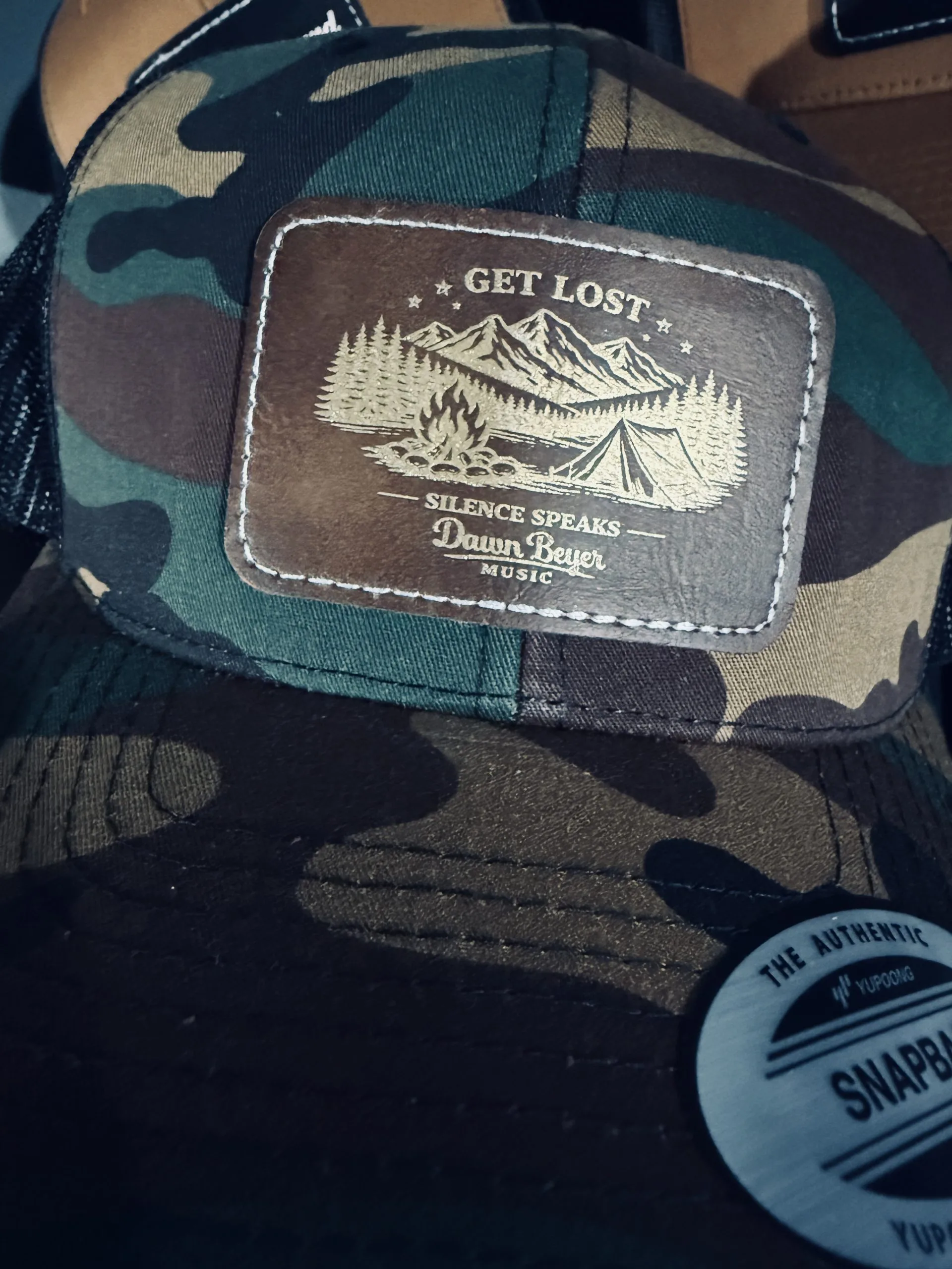 “ Silence speaks” leather patch hat