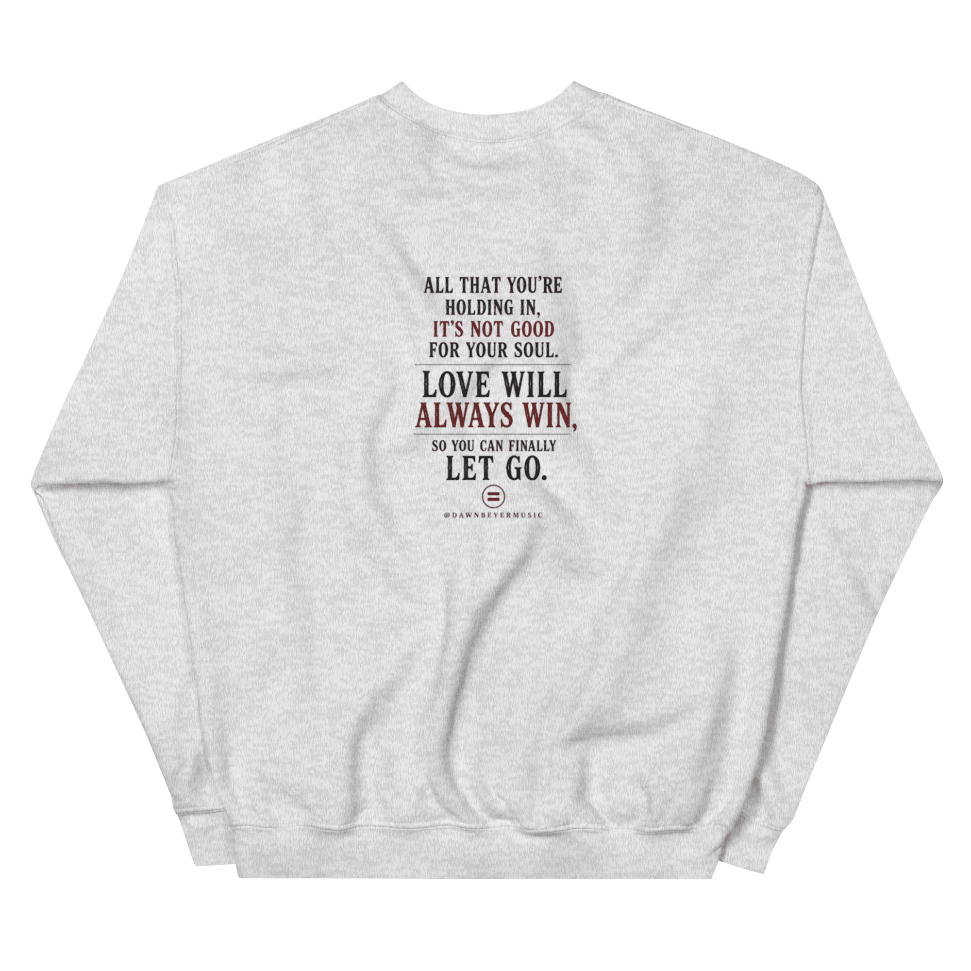 HIDDEN HEART hoodless Unisex Sweatshirt - Image 10