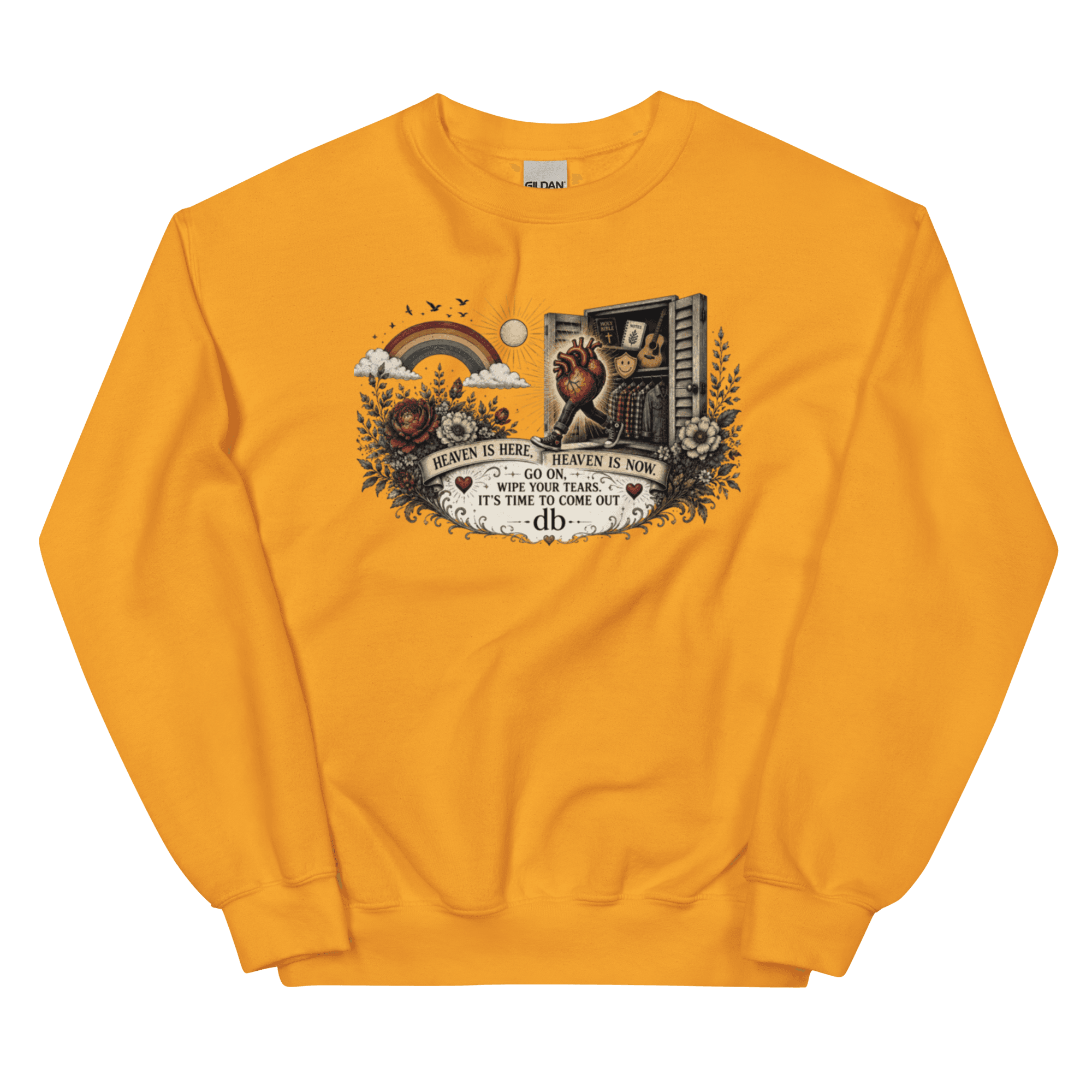 HIDDEN HEART hoodless Unisex Sweatshirt - Image 2
