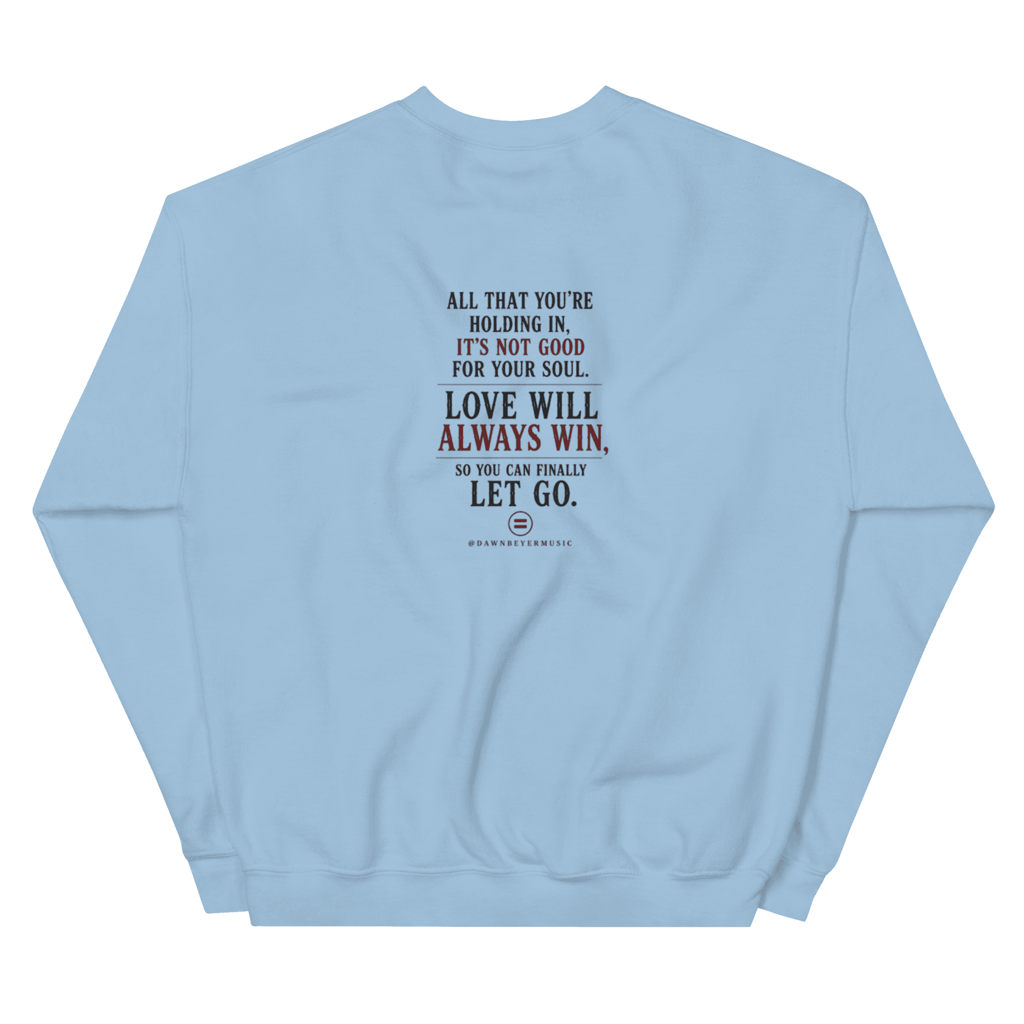 HIDDEN HEART hoodless Unisex Sweatshirt - Image 5