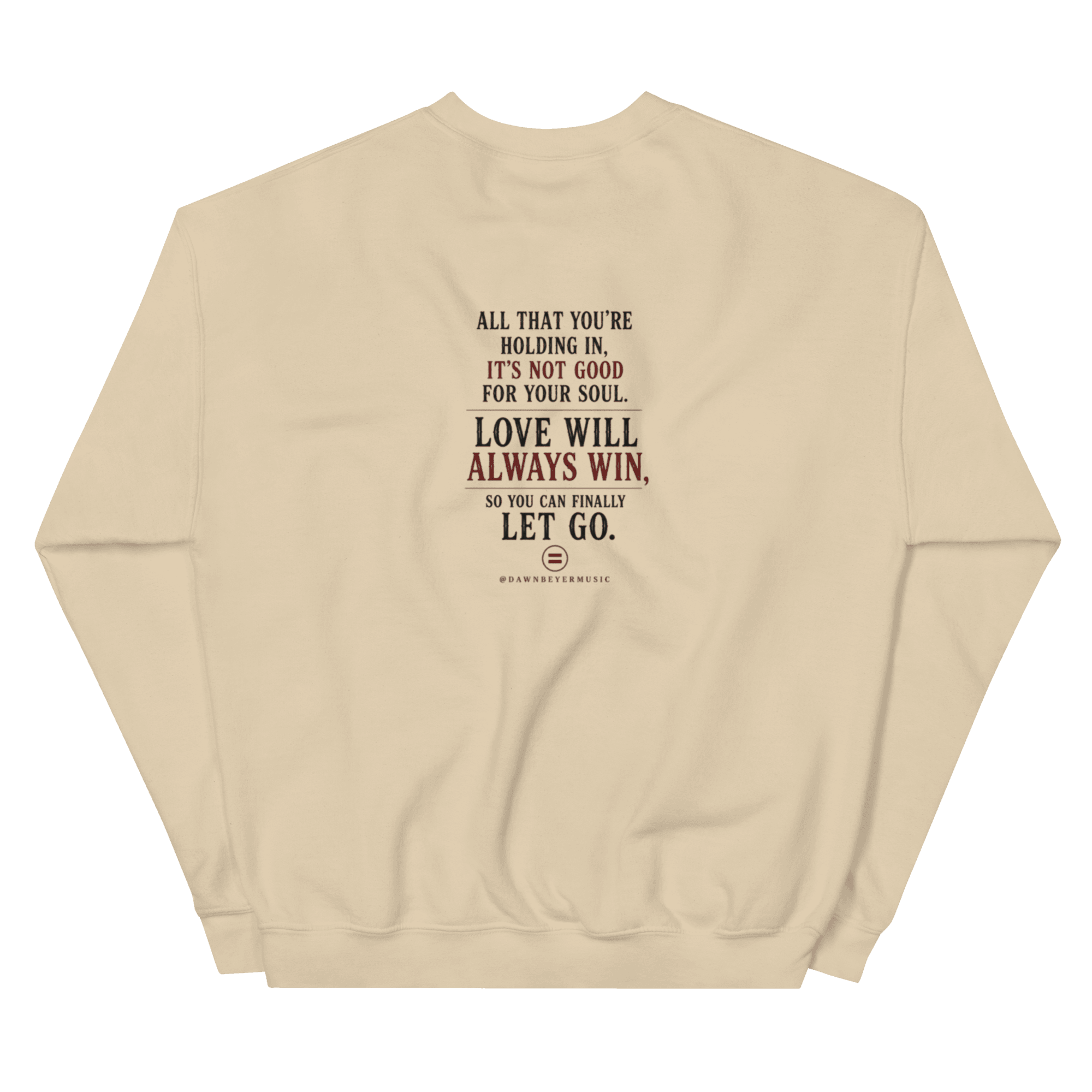 HIDDEN HEART hoodless Unisex Sweatshirt - Image 9