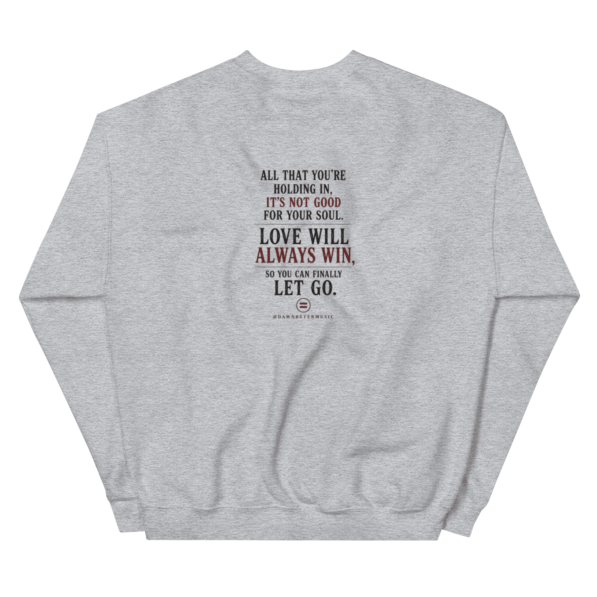 HIDDEN HEART hoodless Unisex Sweatshirt - Image 7