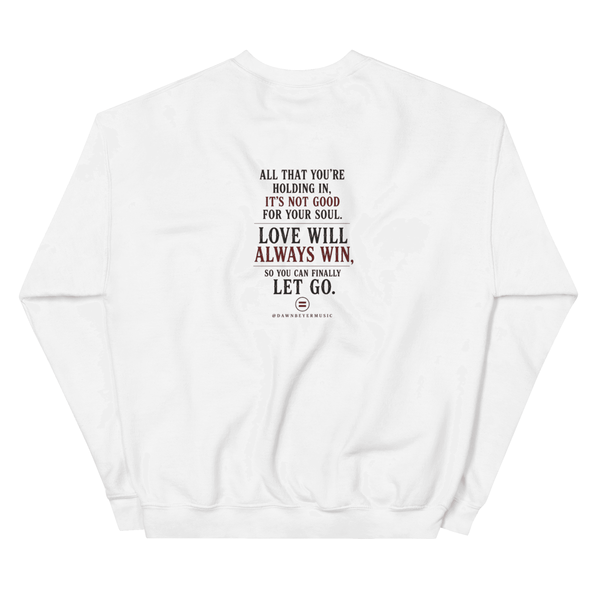 HIDDEN HEART hoodless Unisex Sweatshirt - Image 12