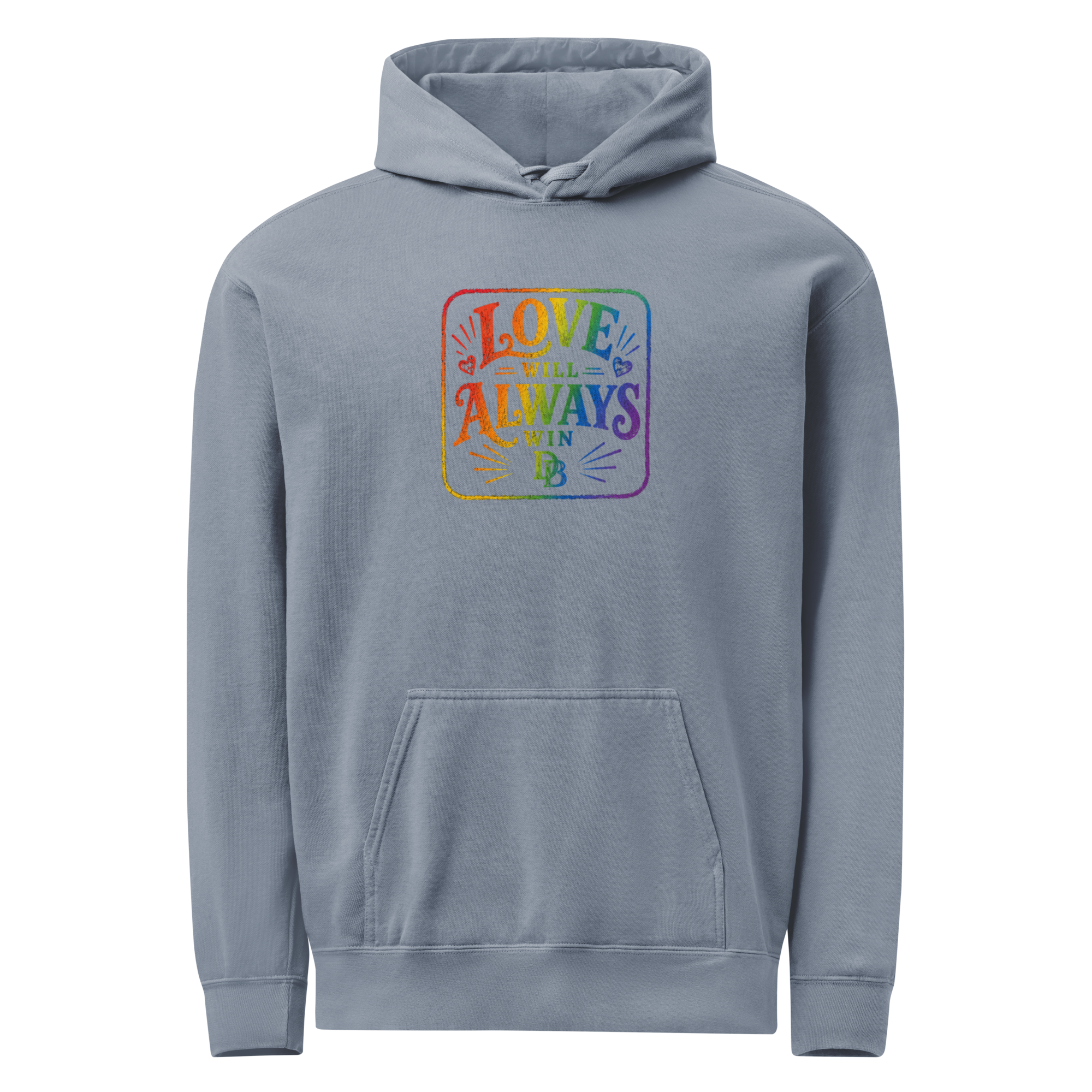 LOVE WILL ALWAYS WIN Unisex garment-dyed hoodie - Image 29