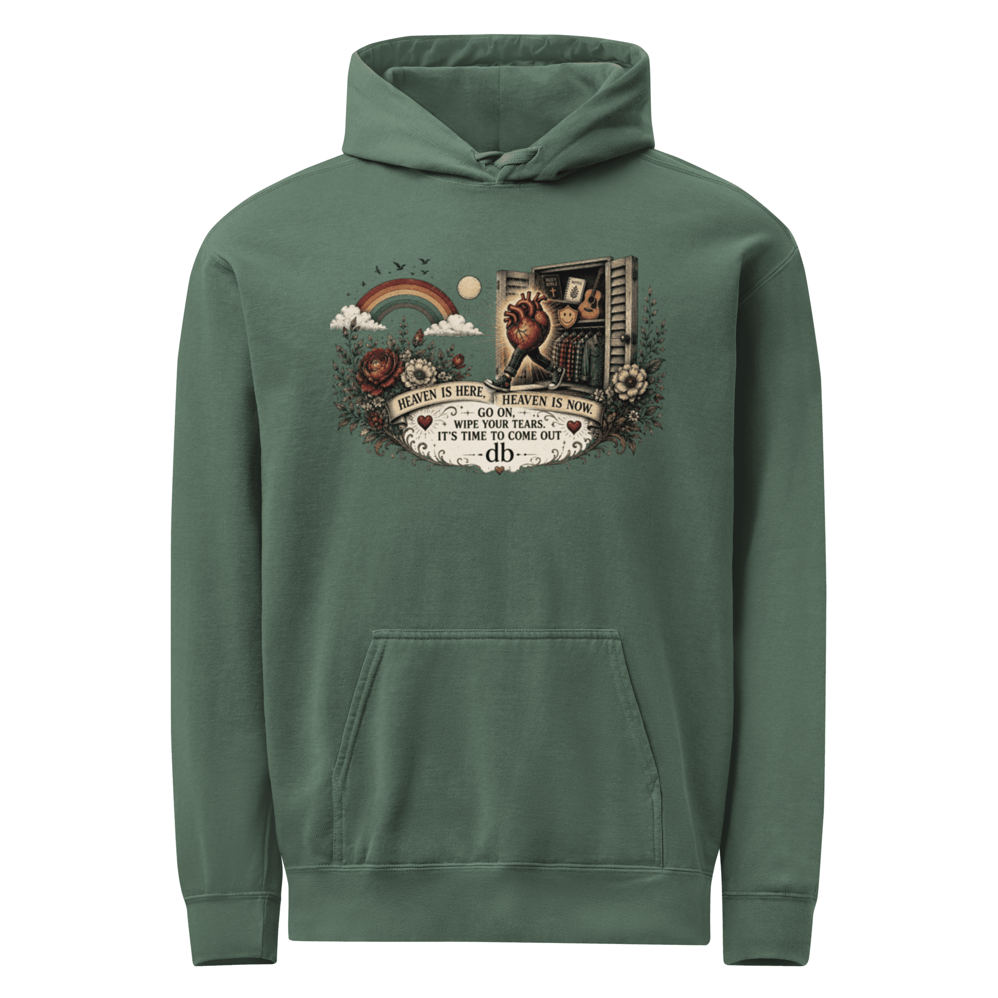 HIDDEN HEART - HOODIE SNOB Unisex garment-dyed hoodie - Image 3