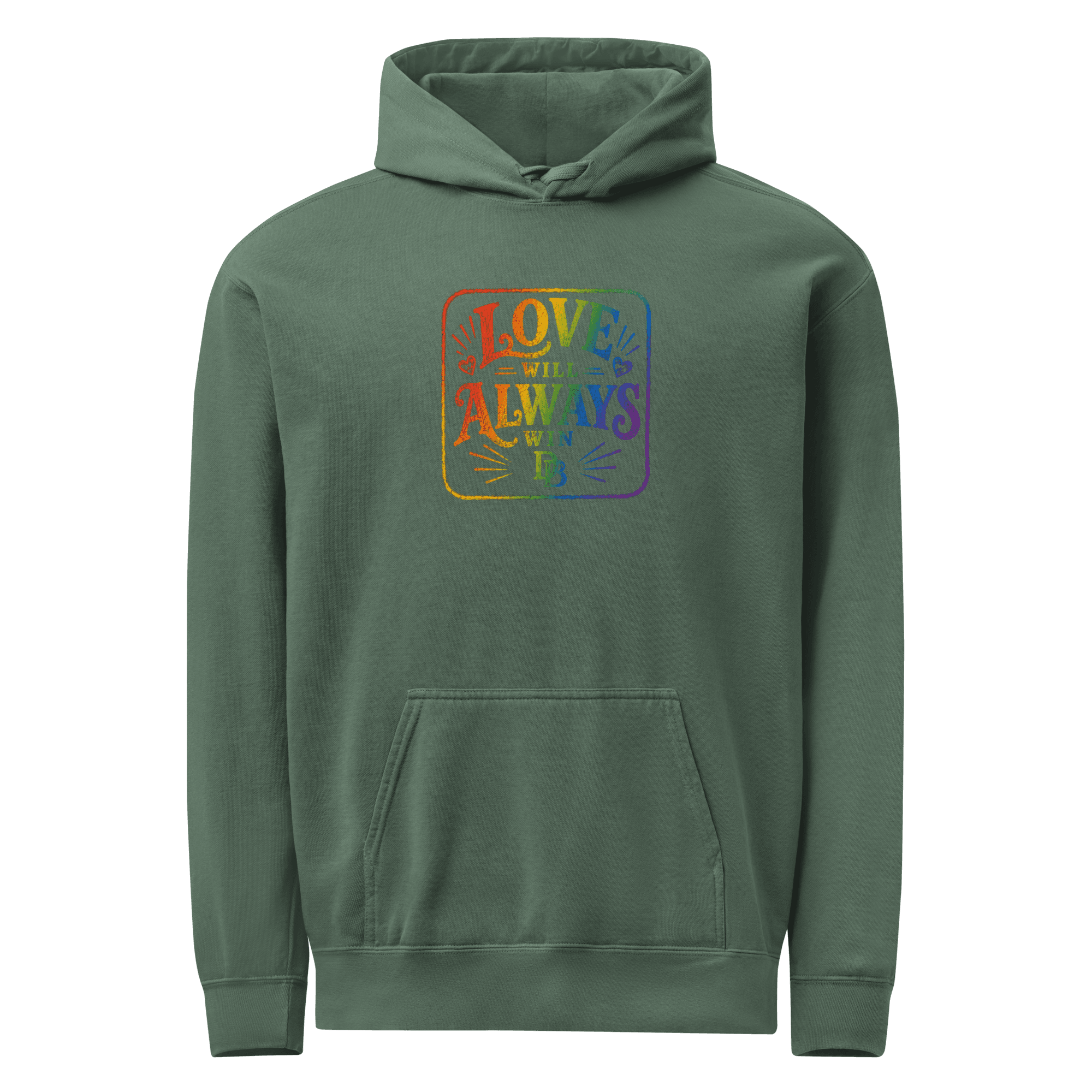 LOVE WILL ALWAYS WIN Unisex garment-dyed hoodie - Image 6