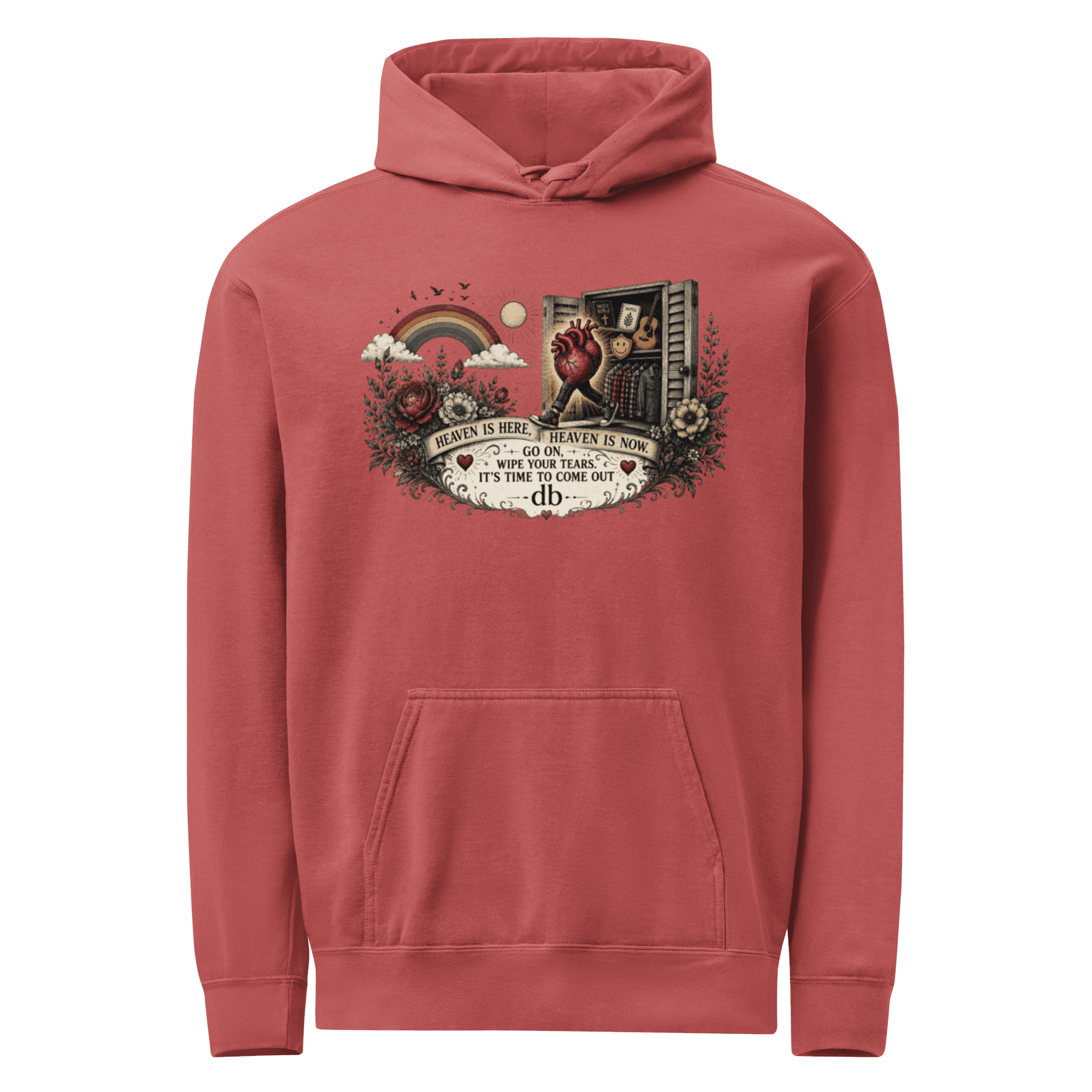 HIDDEN HEART - HOODIE SNOB Unisex garment-dyed hoodie - Image 7