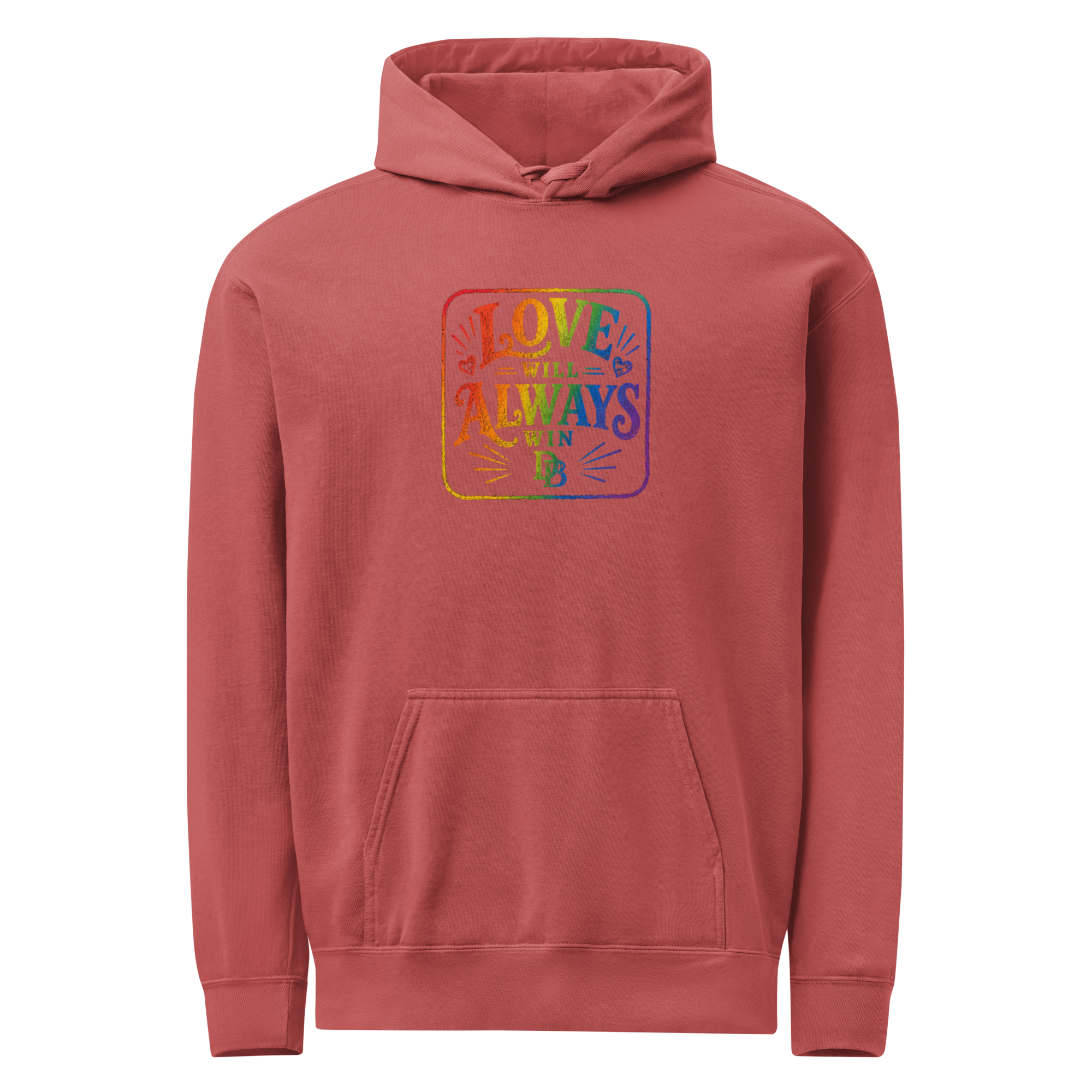 LOVE WILL ALWAYS WIN Unisex garment-dyed hoodie - Image 13