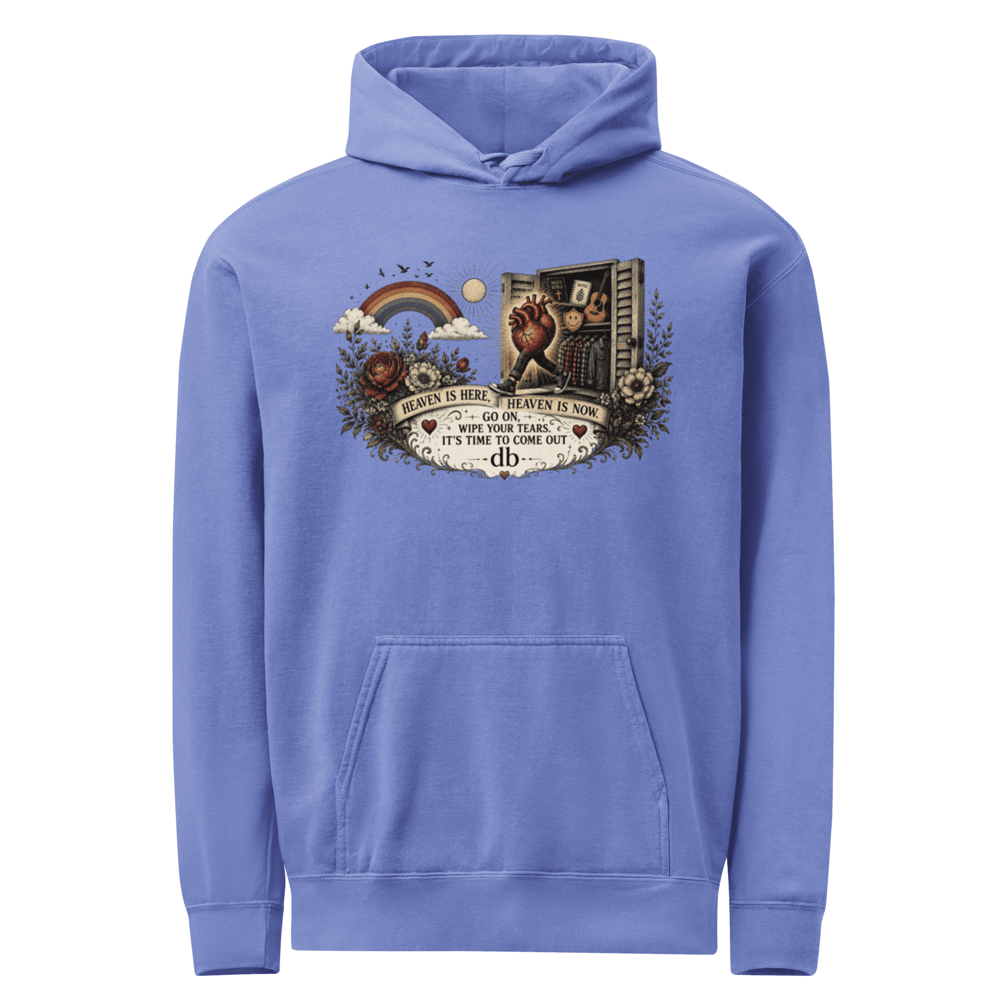 HIDDEN HEART - HOODIE SNOB Unisex garment-dyed hoodie - Image 11