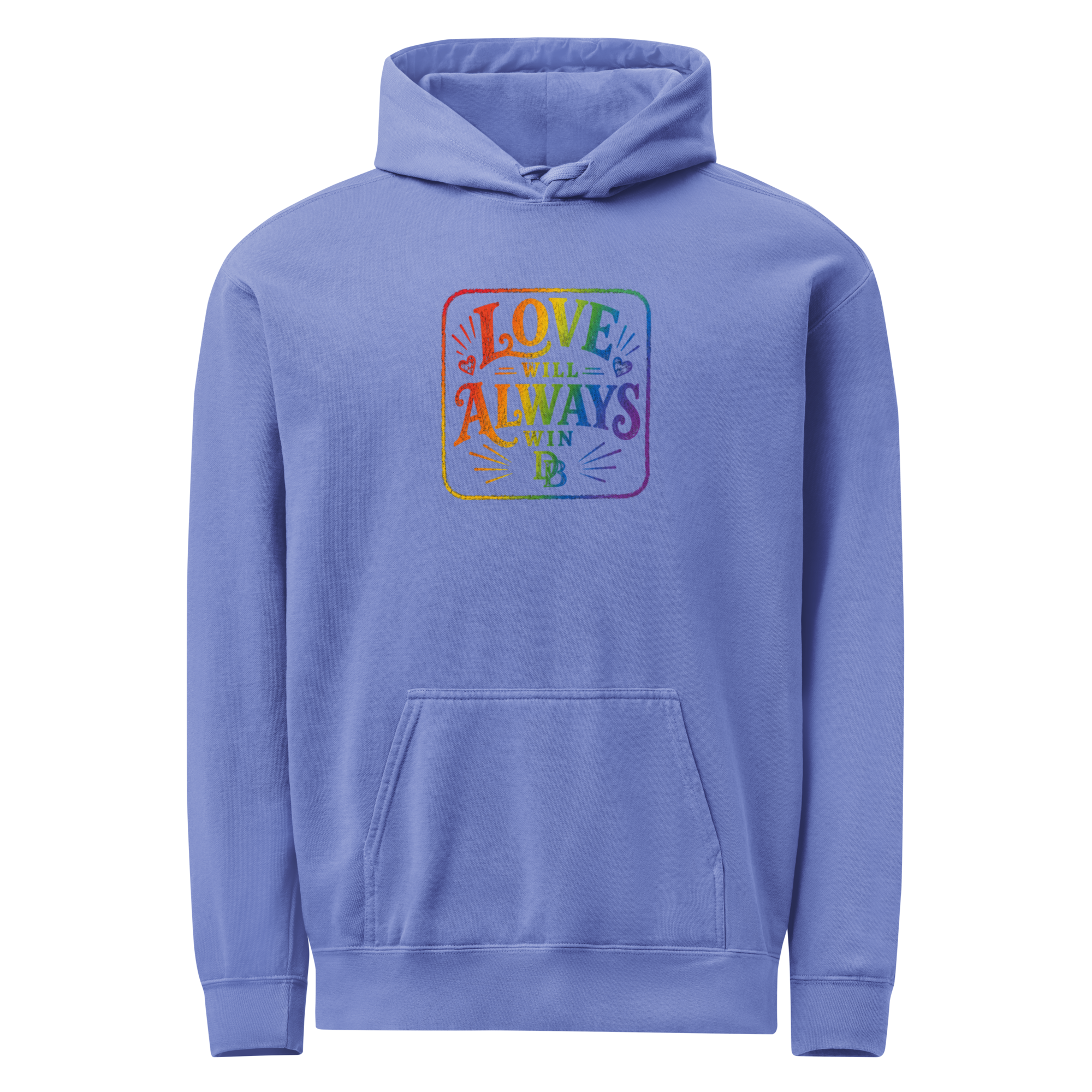 LOVE WILL ALWAYS WIN Unisex garment-dyed hoodie - Image 21
