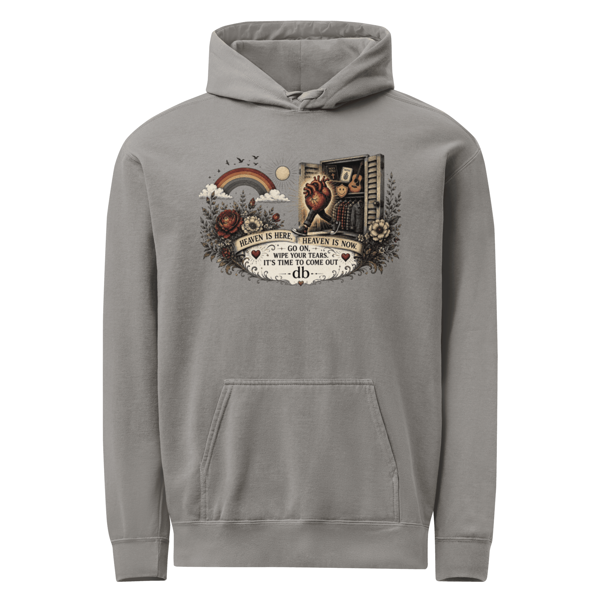 HIDDEN HEART - HOODIE SNOB Unisex garment-dyed hoodie - Image 13