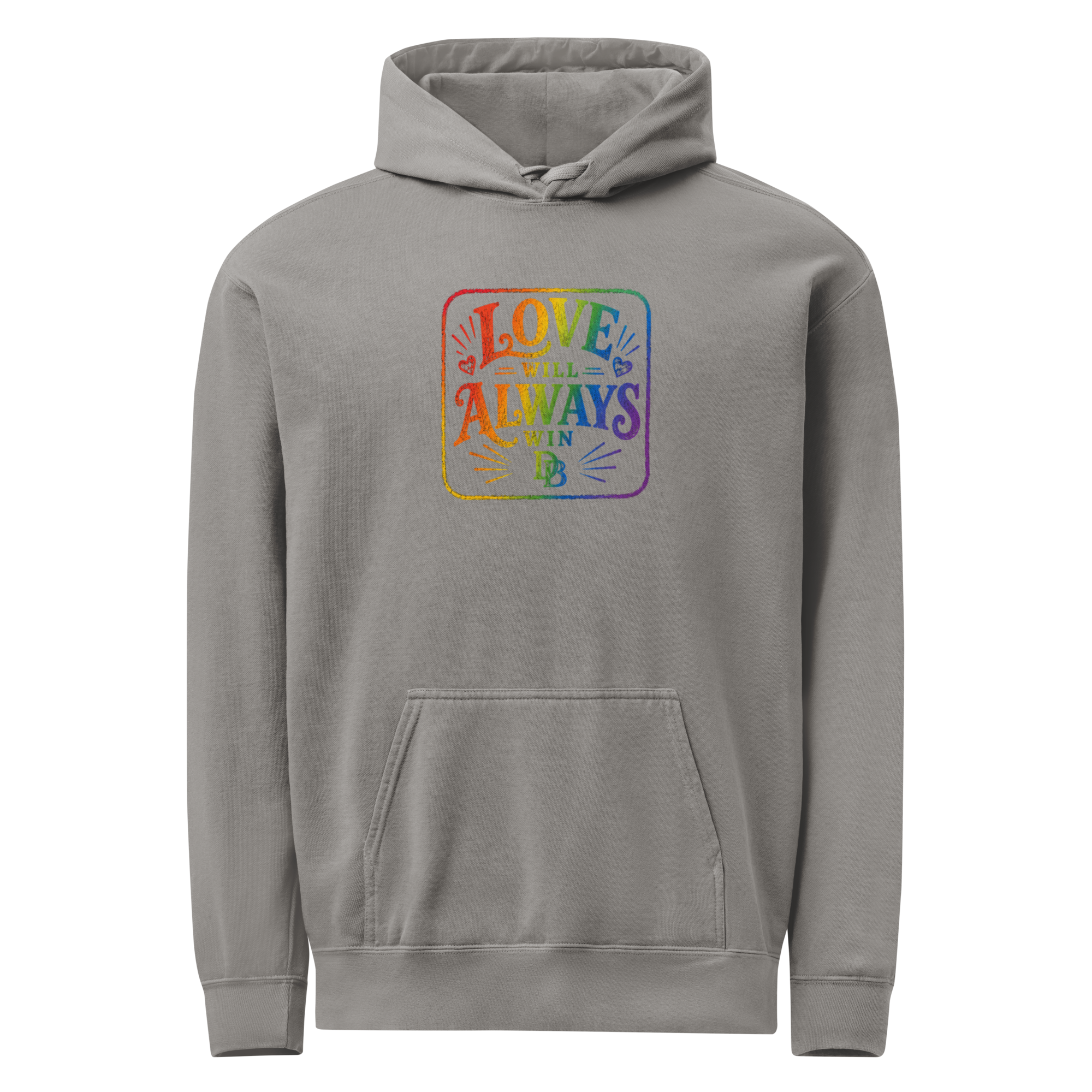 LOVE WILL ALWAYS WIN Unisex garment-dyed hoodie - Image 25